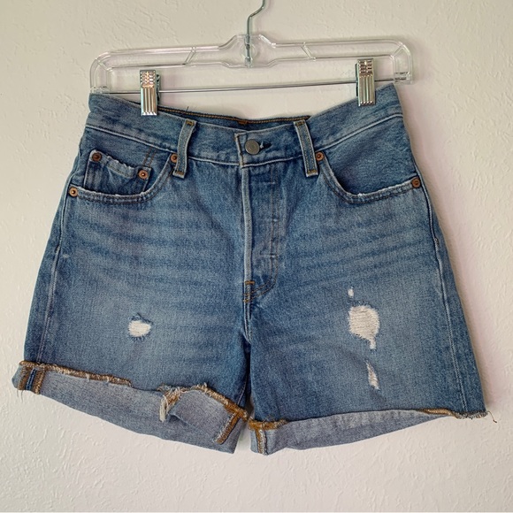 Levi’s Button Fly Distressed Cutoff Shorts W 25